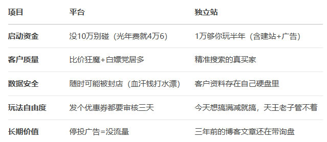 外貿SOHO創業選平臺還是獨立站？